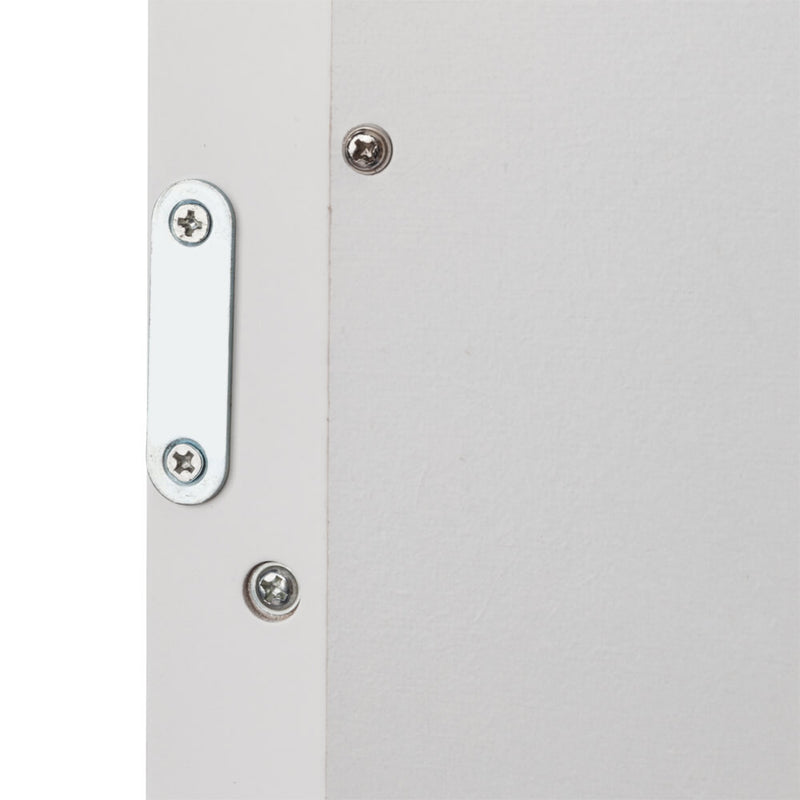 Double Door Mirror Indoor Bathroom Wall Mounted Cabinet Shelf White
