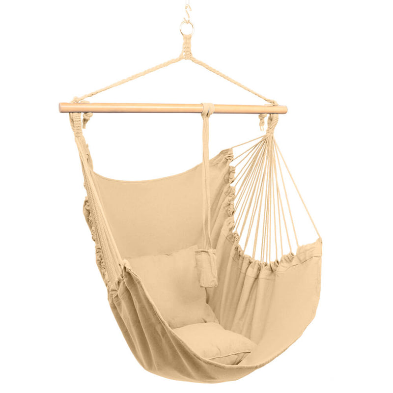 Hang Swing Chair Hammock Terylene Light Coffee