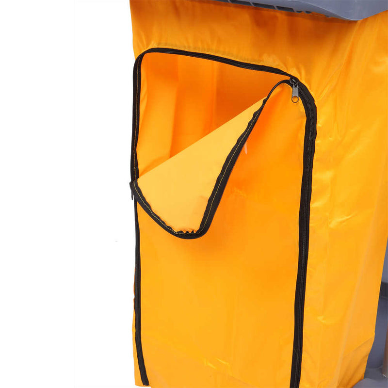 Washing Car with Cover Mute Wheel Canvas Bag with Zipper Gray Blue
