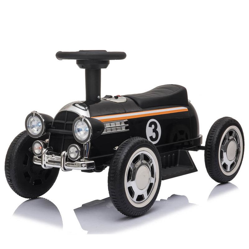 Kids Ride On Powered Motorcycle Ride On Toy With Music Player LED Lights 6V Black