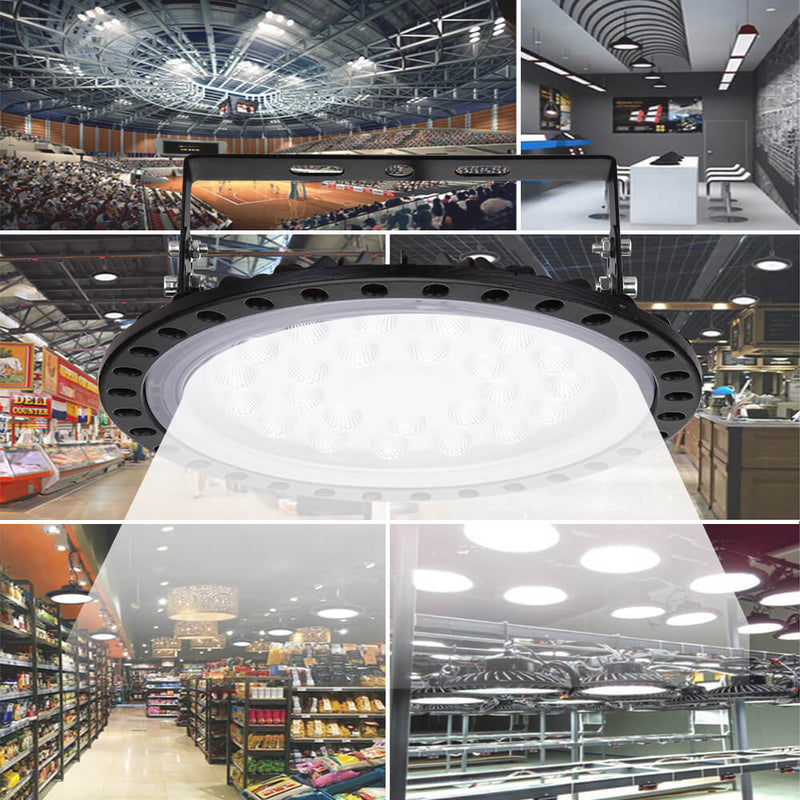 100W UFO LED High Bay Light Factory Warehouse Flood Light Commercial LED 4 Pcs