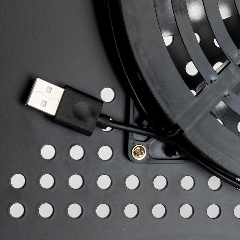 360-Degree Rotation Multifunctional Folding Table with Fan & Mouse