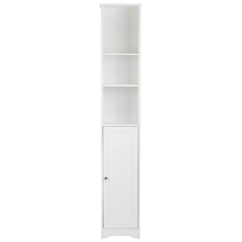 One Door & Three Layers Bathroom Cabinet White