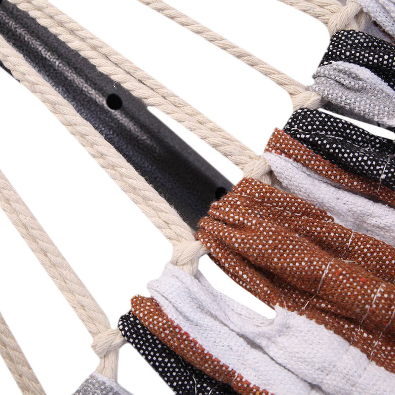 Professional Flowers Hammock Stand with Polyester Coffee Stripe Hammock