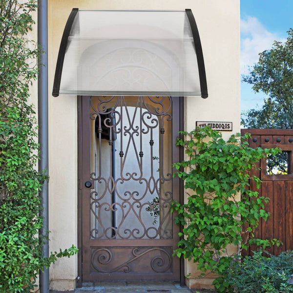 40" x 40" Front Door Awnings Canopies, Polycarbonate Window Awning Cover, Patio Eaves Canopy Decorator