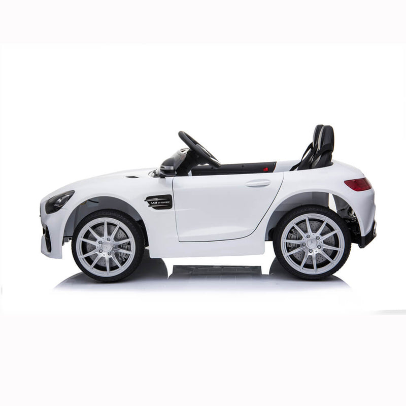 BENZ GT Ride On Car Dual Drive Remote Control White