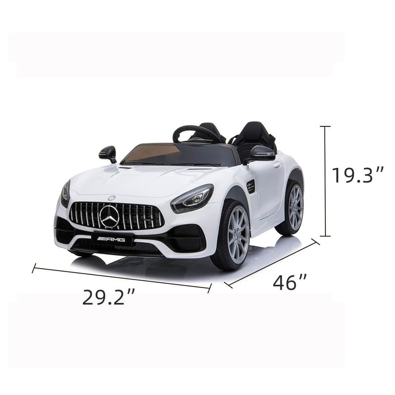 BENZ GT Ride On Car Dual Drive Remote Control White