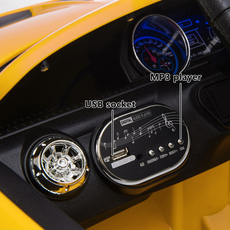 Kids Electric Ride On Car with Remote Control Yellow