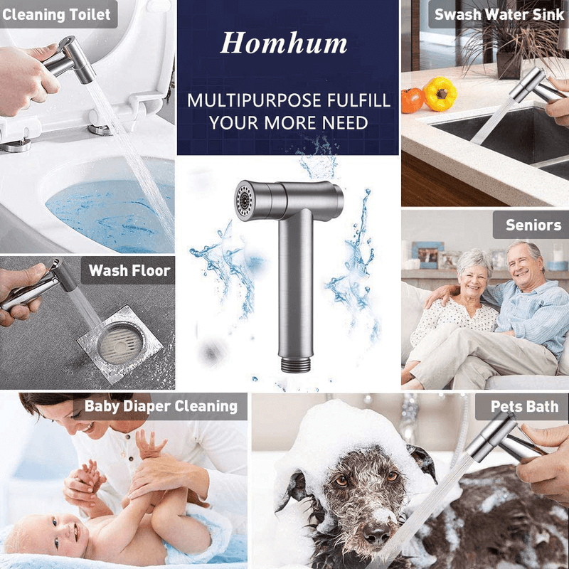 Pet Shower Jet Cloth Diaper Sprayer Hand Held Bidet Sprayer for Toilet