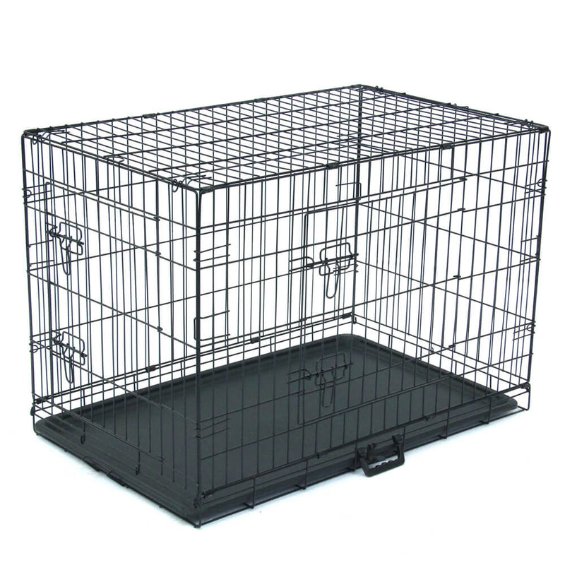Pet Kennel Cat Dog Folding Steel Crate Animal Playpen Wire Metal 36"