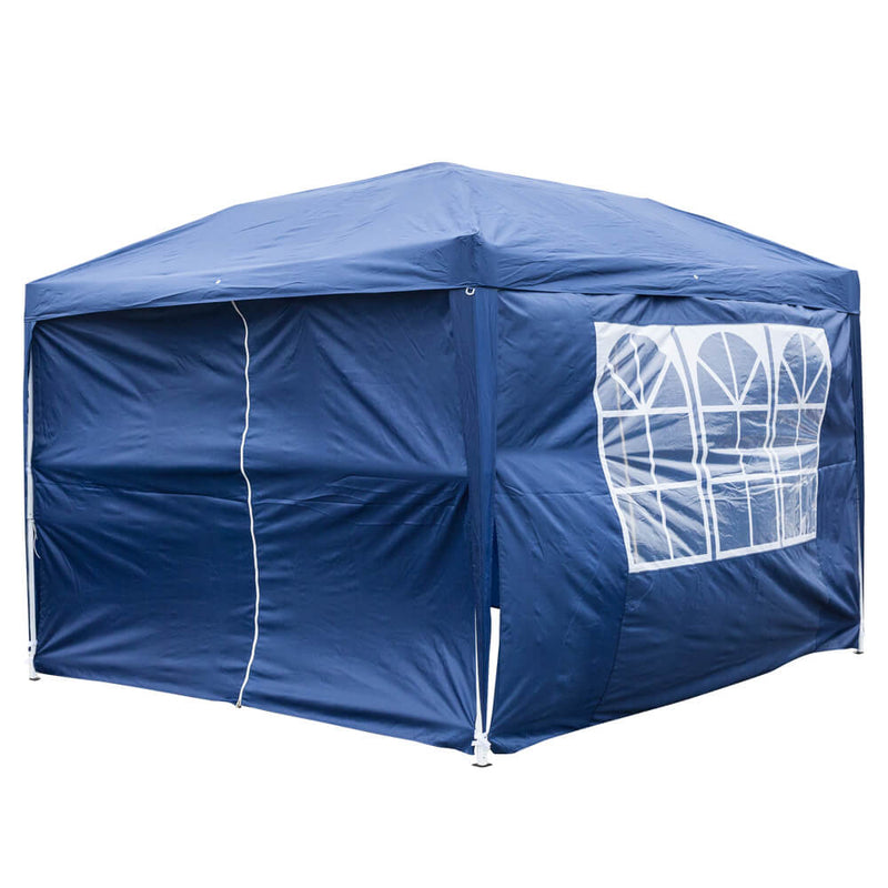 Homhum Waterproof Canopy Tent 10 x 10 ft Foldable Commercial Instant Tents with Carry Bag Blue