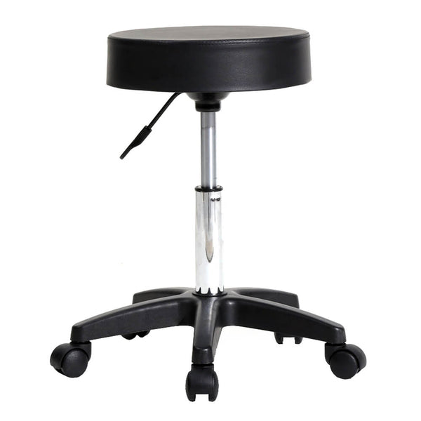 Round Stool Plastic Arch Feet Rotation Black
