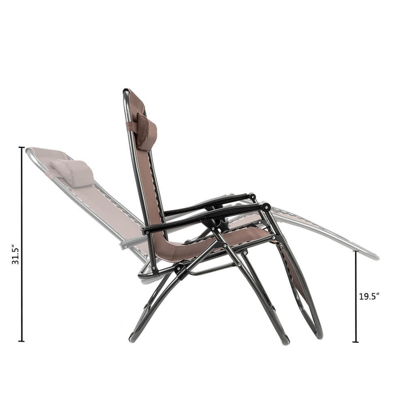 Lock Portable Folding Chairs Brown