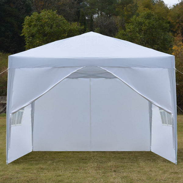 Homhum Canopy Tent 10 x 10 ft Commercial Instant Canopy with Carry Bag White