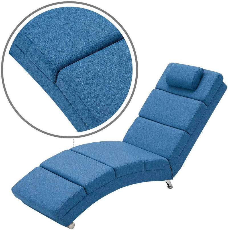 Electric Massage Recliner Chair, Ergonomic Chaise Lounge Massage Recliner, Blue