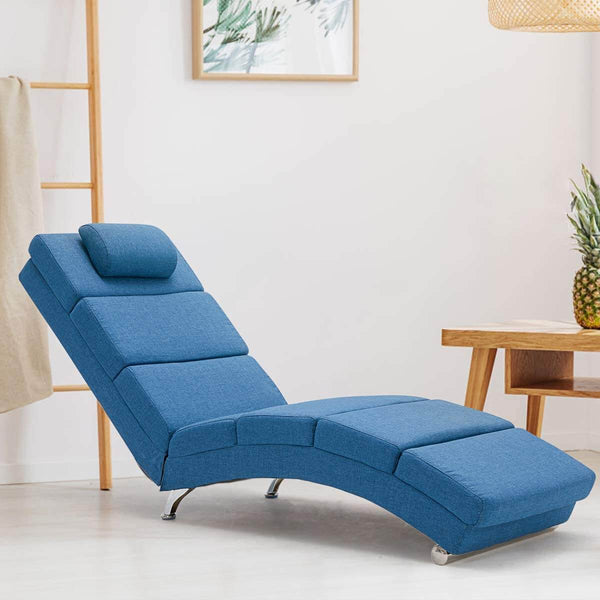 Electric Massage Recliner Chair, Ergonomic Chaise Lounge Massage Recliner, Blue