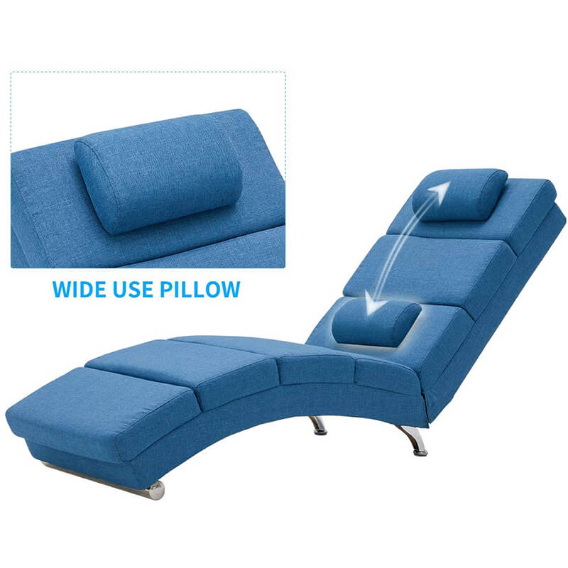 Electric Massage Recliner Chair, Ergonomic Chaise Lounge Massage Recliner, Blue