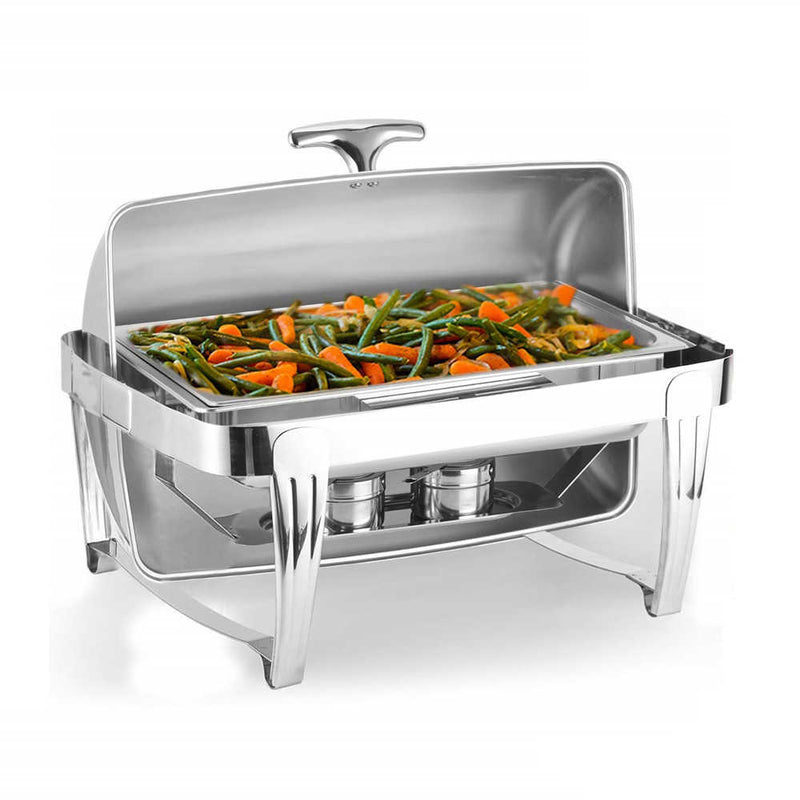 High Grade Rectangular Clamshell Buffet Stove Chafing Dish Food Warmer