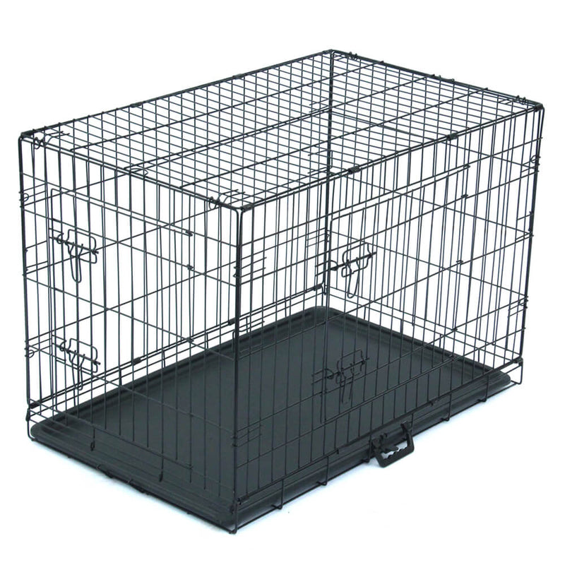 Pet Kennel Cat Dog Folding Steel Crate Animal Playpen Wire Metal 36"
