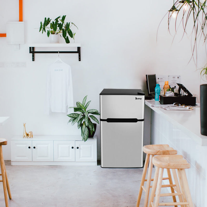 Household Refrigerator Double Doors Black