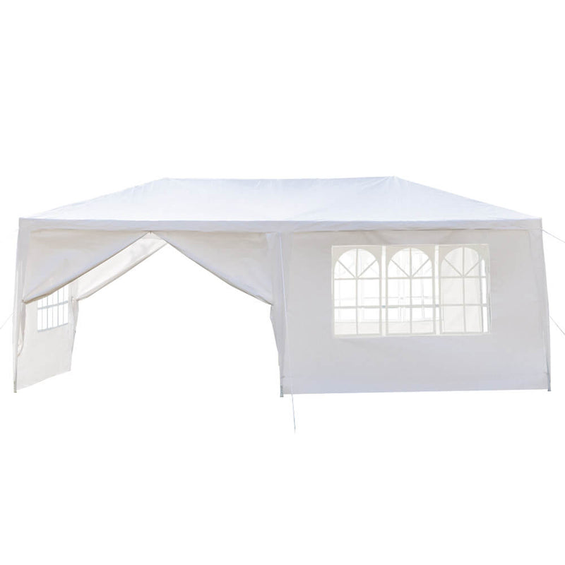 Six Sides Two Doors Waterproof Tent with Spiral Tubes 10 x 20 ft White