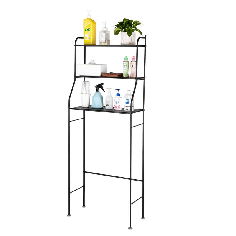 3-Tier The Toilet Bathroom Rack Black