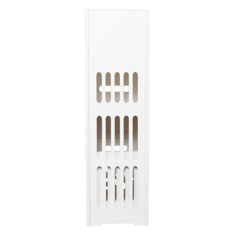 3-tier Bathroom Storage Cabinet with Garbage Can 10x10*31 inches White