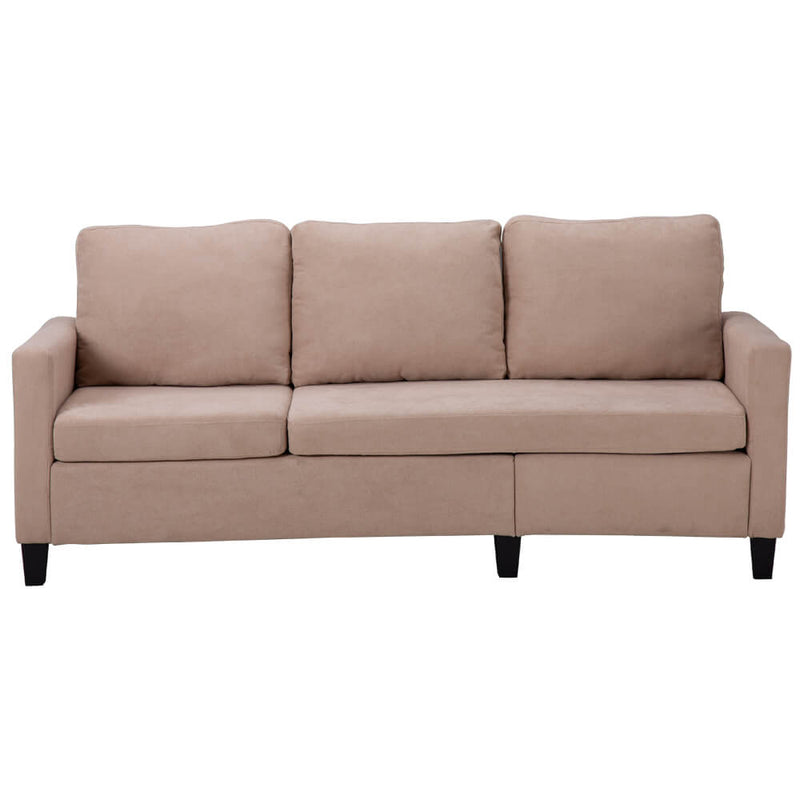 Convertible Sectional Sofa Couch, L-Shaped Couch with Modern Linen Fabric for Small Space, Beige