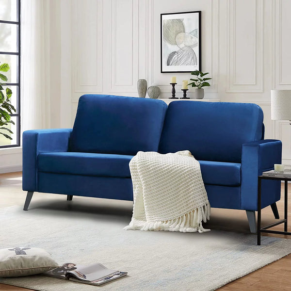 79" Sectional Sofa Navy Blue