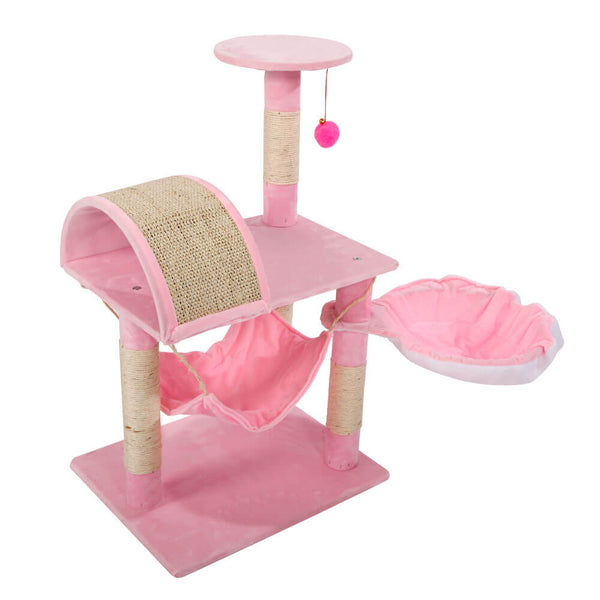 Stable Cute Sisal Cat Climb Holder Cat Tower Lamb Pink 32 inches