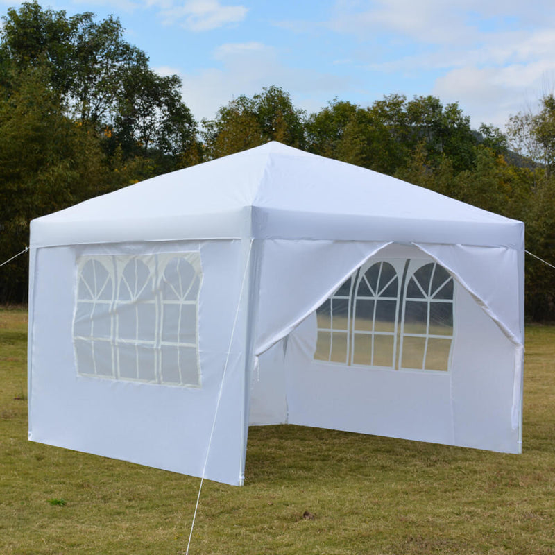 Homhum Canopy Tent 10 x 10 ft Commercial Instant Canopy with Carry Bag White