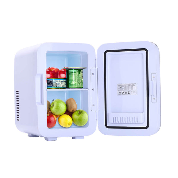 6L Electric Mini Refrigerator, Portable Electric Cooler & Warmer with Handle, Compact Car Refrigerator Cooler, Gray