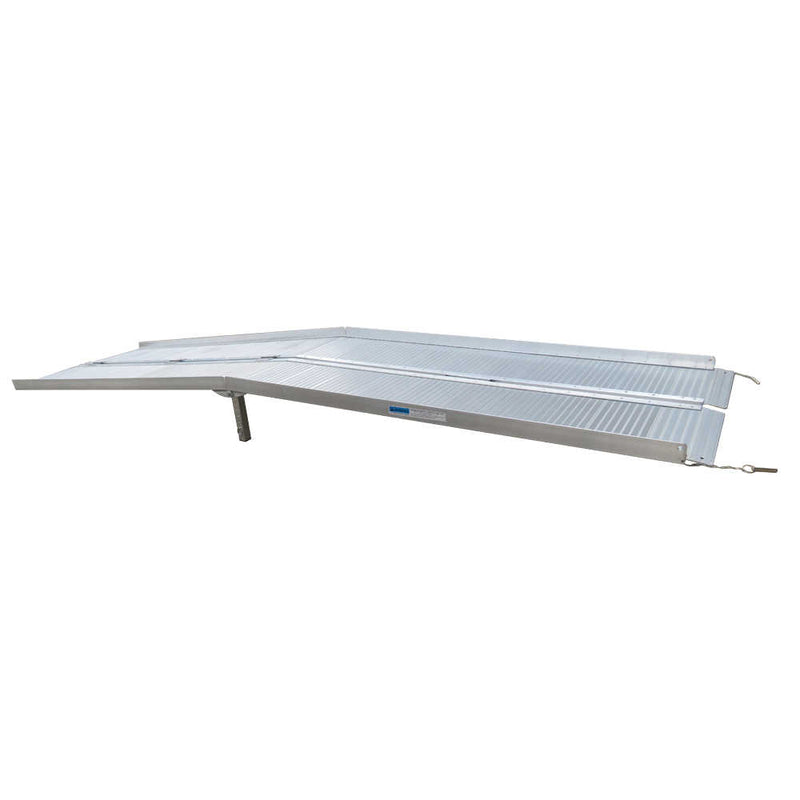 10 Ft Home Corridor Aluminum Alloy Folding Ramp Silver