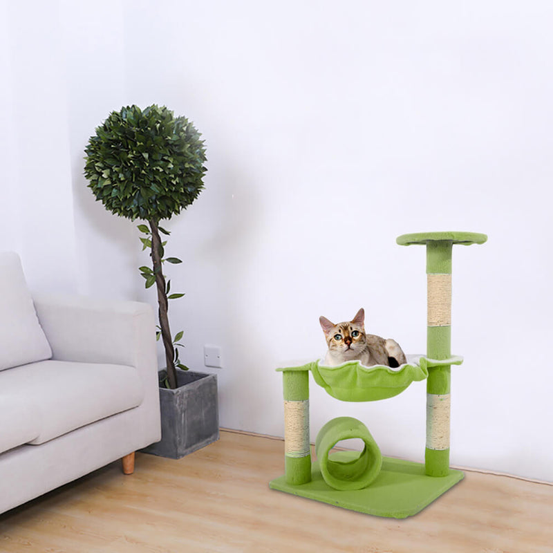 Stable Cute Sisal Cat Climb Holder Cat Tower Lamb Green 28 inches