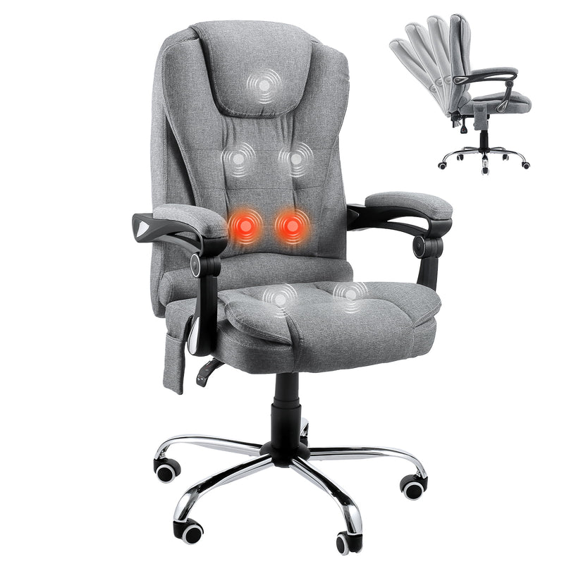 Ergonomic Reclining Office Chair Gray