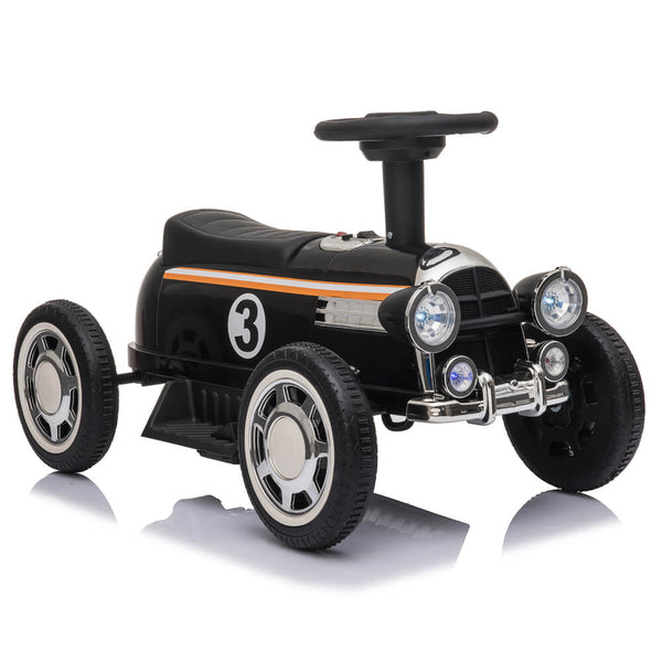 Kids Ride On Powered Motorcycle Ride On Toy With Music Player LED Lights 6V Black