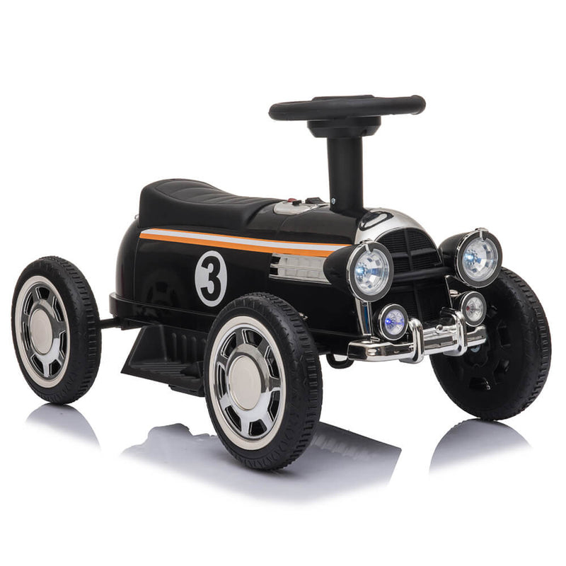 Kids Ride On Powered Motorcycle Ride On Toy With Music Player LED Lights 6V Black