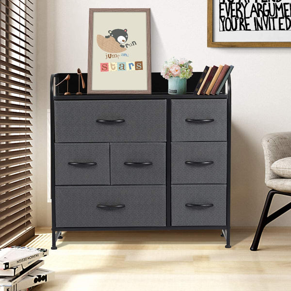 Dresser for Bedroom with 7 Drawers, Fabric Dresser Tower for Closets, Bedroom