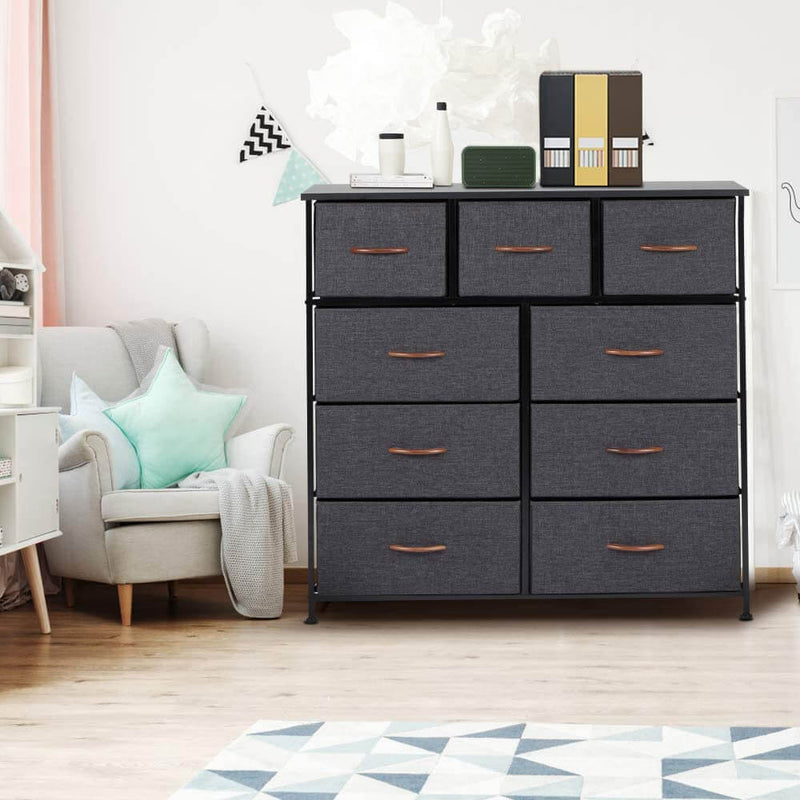 Dresser for Bedroom with 9 Drawers, Fabric Dresser Tower for Closets,Bedroom