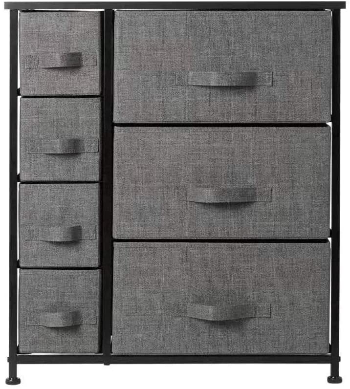 Fabric Dresser With 7 Drawers - Furniture Storage Tower Unit For Bedroom, Hallway