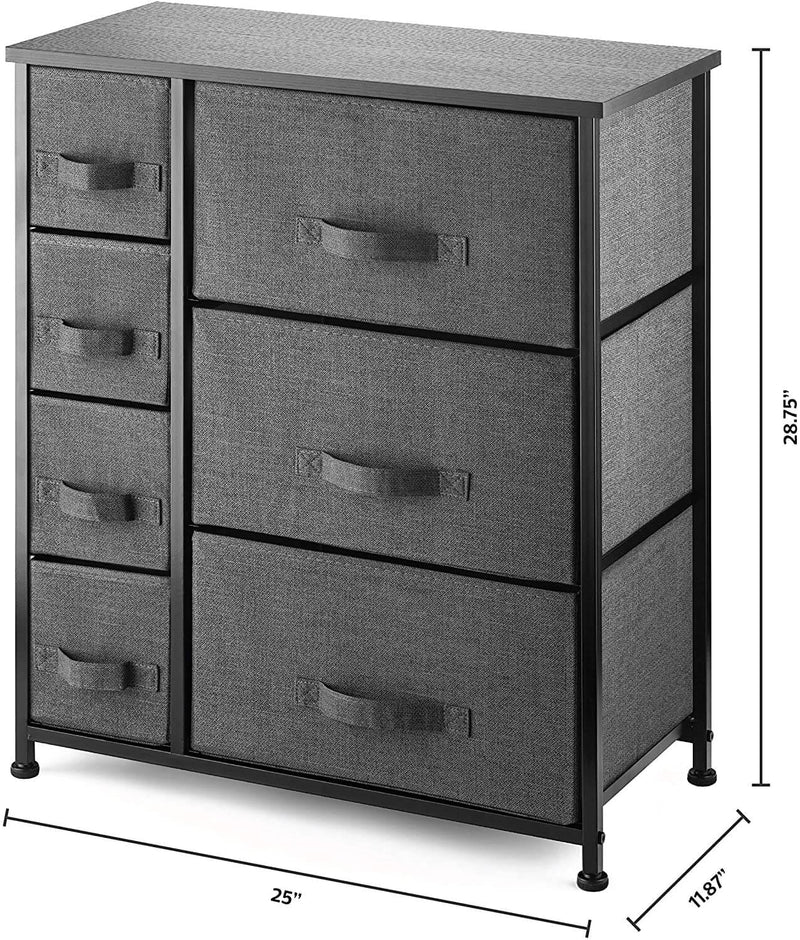 Fabric Dresser With 7 Drawers - Furniture Storage Tower Unit For Bedroom, Hallway