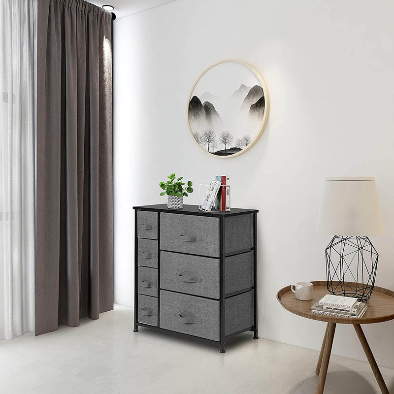 Fabric Dresser With 7 Drawers - Furniture Storage Tower Unit For Bedroom, Hallway