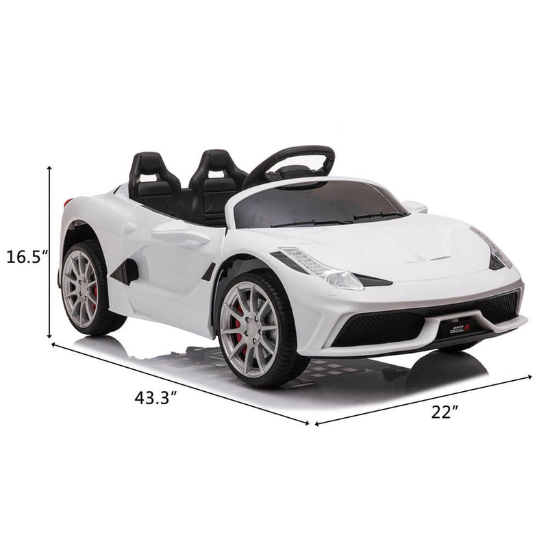 Kids Electric Ride On Car with Remote Control White