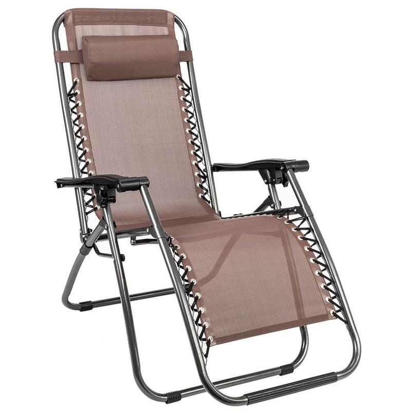 Lock Portable Folding Chairs Brown