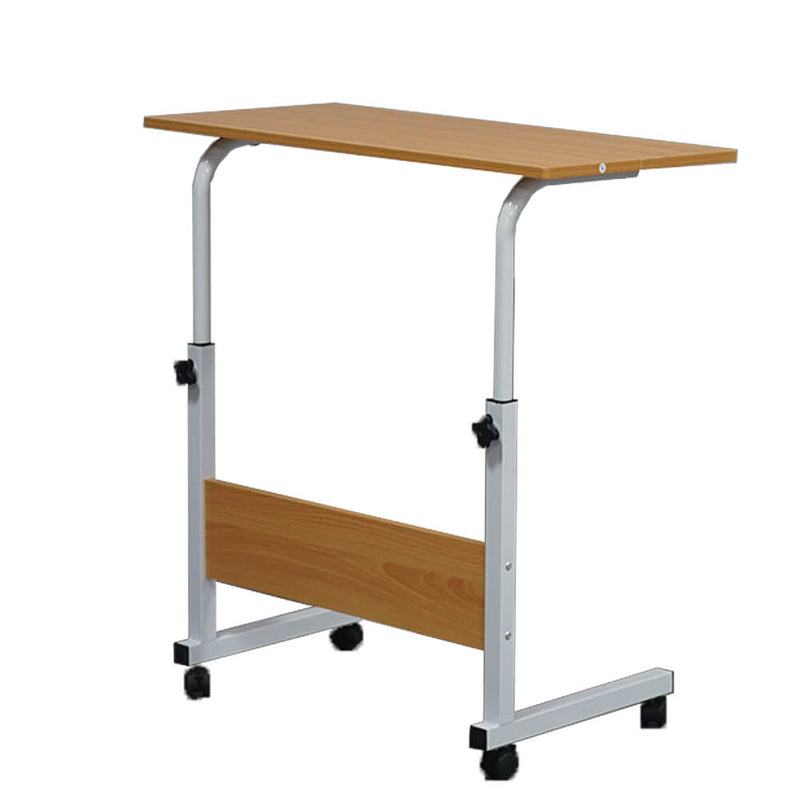 Movable Office Desk Bed Table Chipboard & Steel Side Table Wood L