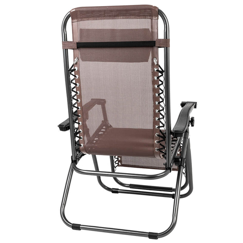 Lock Portable Folding Chairs Brown