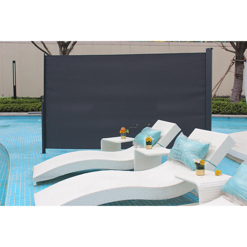 Outdoor Windshield Isolation Canopy in Dark Gray