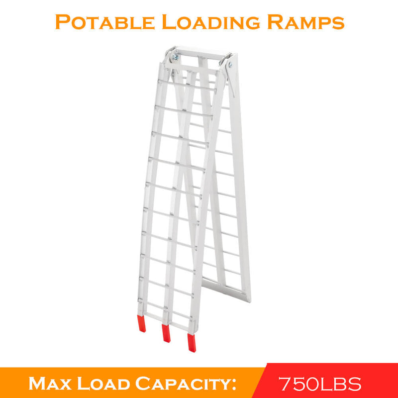 7.5ft Aluminum Foldable Motor Vehicle Loading Ramps 1 pc