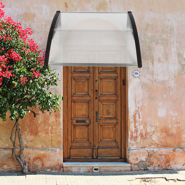 40" x 31" Front Door Awnings Canopies, Modern Polycarbonate Window Awning Cover, Patio Eaves Canopy Decorator