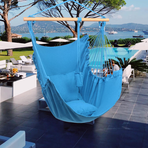 Increase Lengthen Cushion To Hang Chair Sky Blue